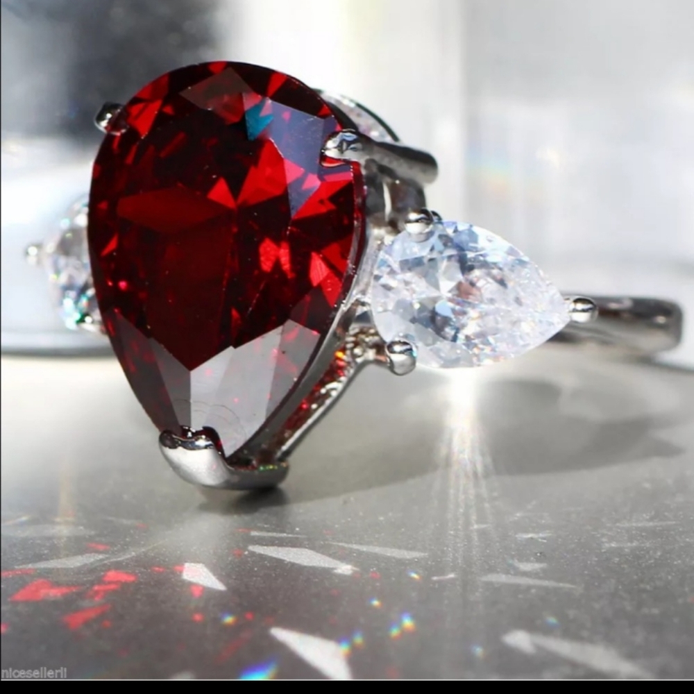 ❤ RUBY RED RING 6,7,8,9 NEW - Picture 2 of 4